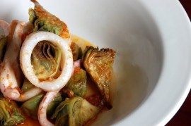 carxofes amb calamars